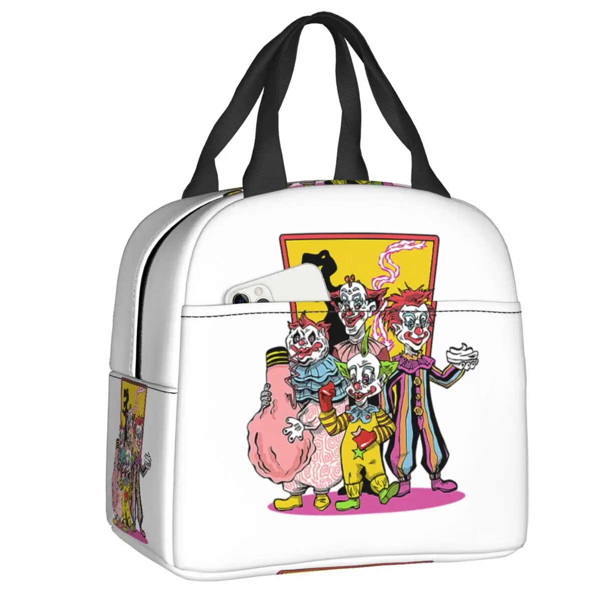 Killer Klowns From Outer Space Funny Horror Movie Resuable Lunch Boxes Women Leakproof Cooler Thermal Food Insulated Lunch Bag
Killer Klowns From Outer Space Funny Horror Movie Resuable Lunch Boxes Women Leakproof Cooler Thermal Food Insulated Lunch Bag