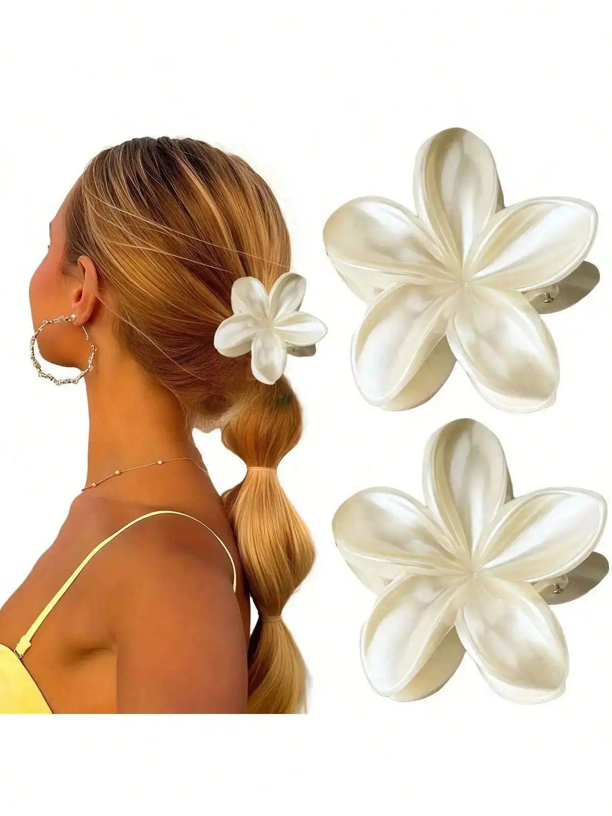 Flower Claw Clips For Women, Simple Hair Accessories For Beach Vacation, Hairstyling Clamps, Back To School
Flower Claw Clips For Women, Simple Hair Accessories For Beach Vacation, Hairstyling Clamps, Back To School