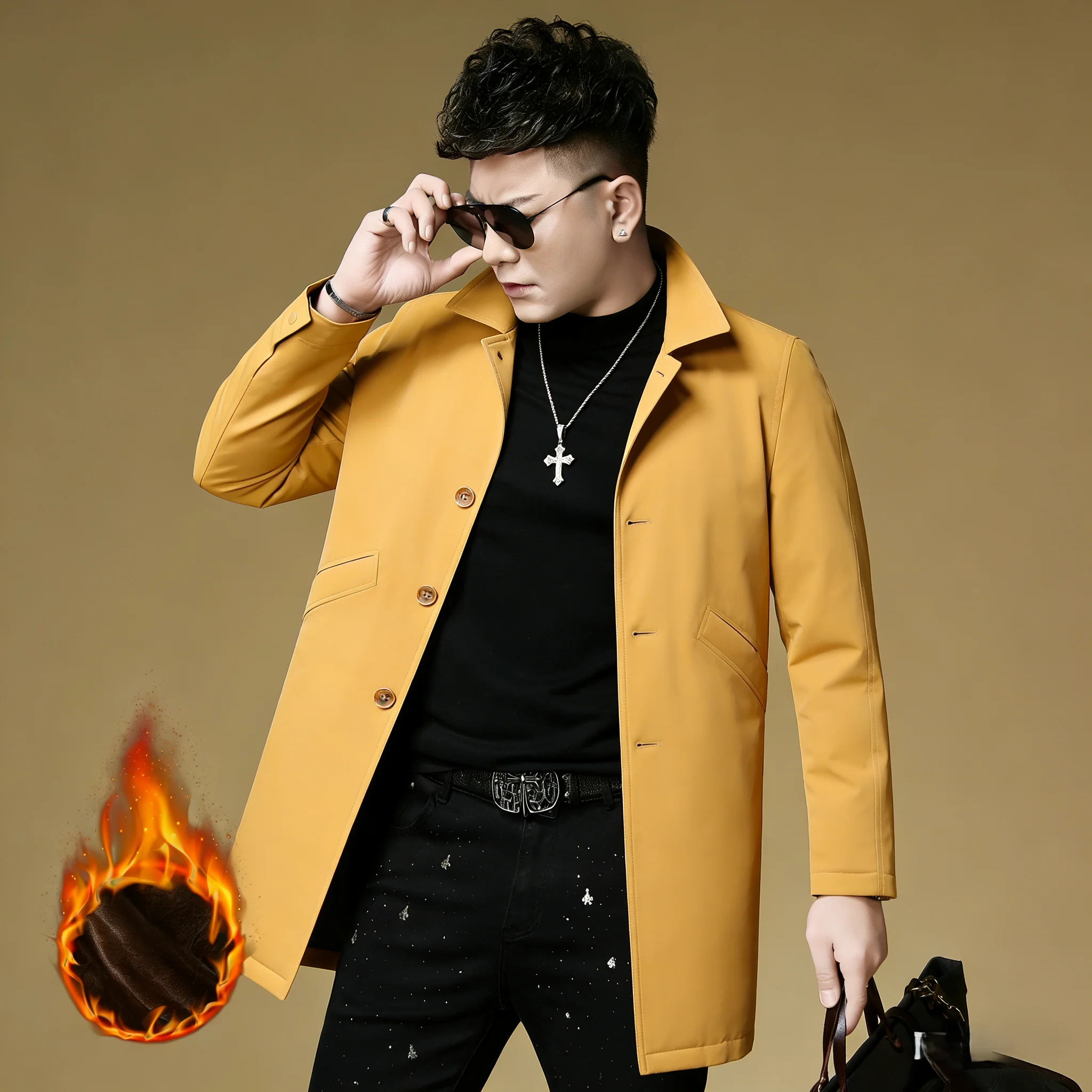 Мужской деловой пуховик средней длины, 90% белый утиный пух, легкий, роскошный, теплый, приталенный, цвет хаки, верхняя одежда
Мужской деловой пуховик средней длины, 90% белый утиный пух, легкий, роскошный, теплый, приталенный, цвет хаки, верхняя одежда