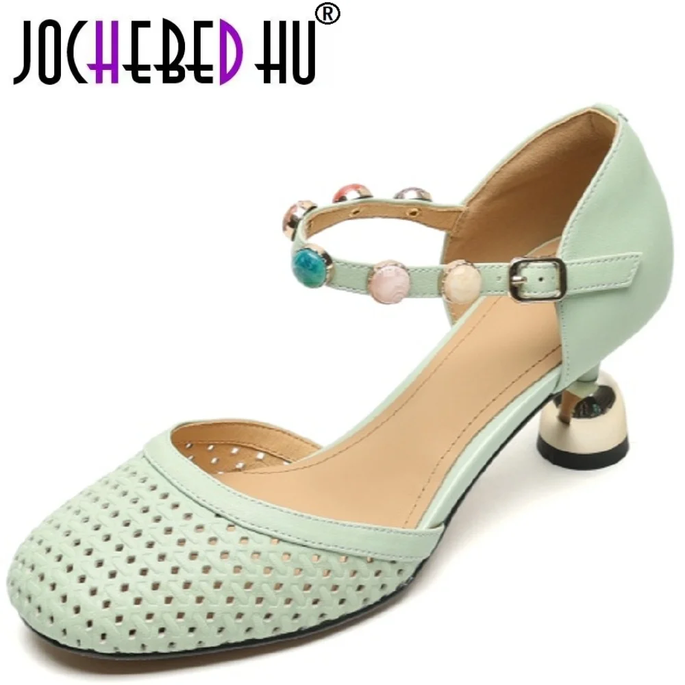 【JOCHEBED HU】Женские летние дышащие элегантные женские туфли без шнуровки из овчины ручной работы с металлической пряжкой на среднем каблуке 34-40
【JOCHEBED HU】Женские летние дышащие элегантные женские туфли без шнуровки из овчины ручной работы с металлической пряжкой на среднем каблуке 34-40