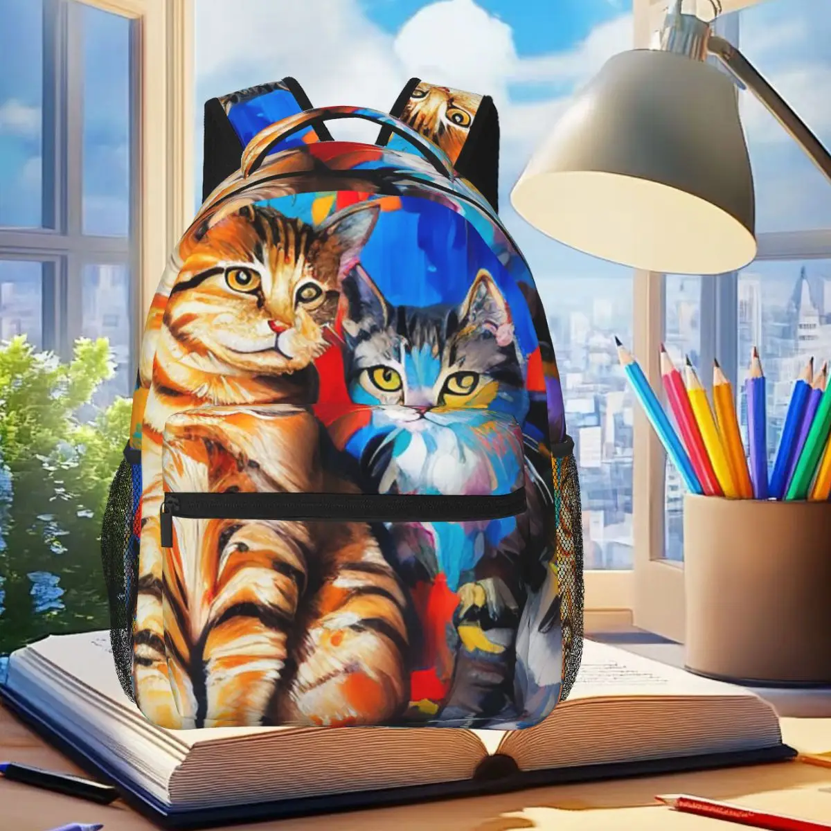Illustration Of Two Cats Backpack Student Boys Girls BookBag Kids School Bag Computer Shoulder Bags for Men Women
Illustration Of Two Cats Backpack Student Boys Girls BookBag Kids School Bag Computer Shoulder Bags for Men Women