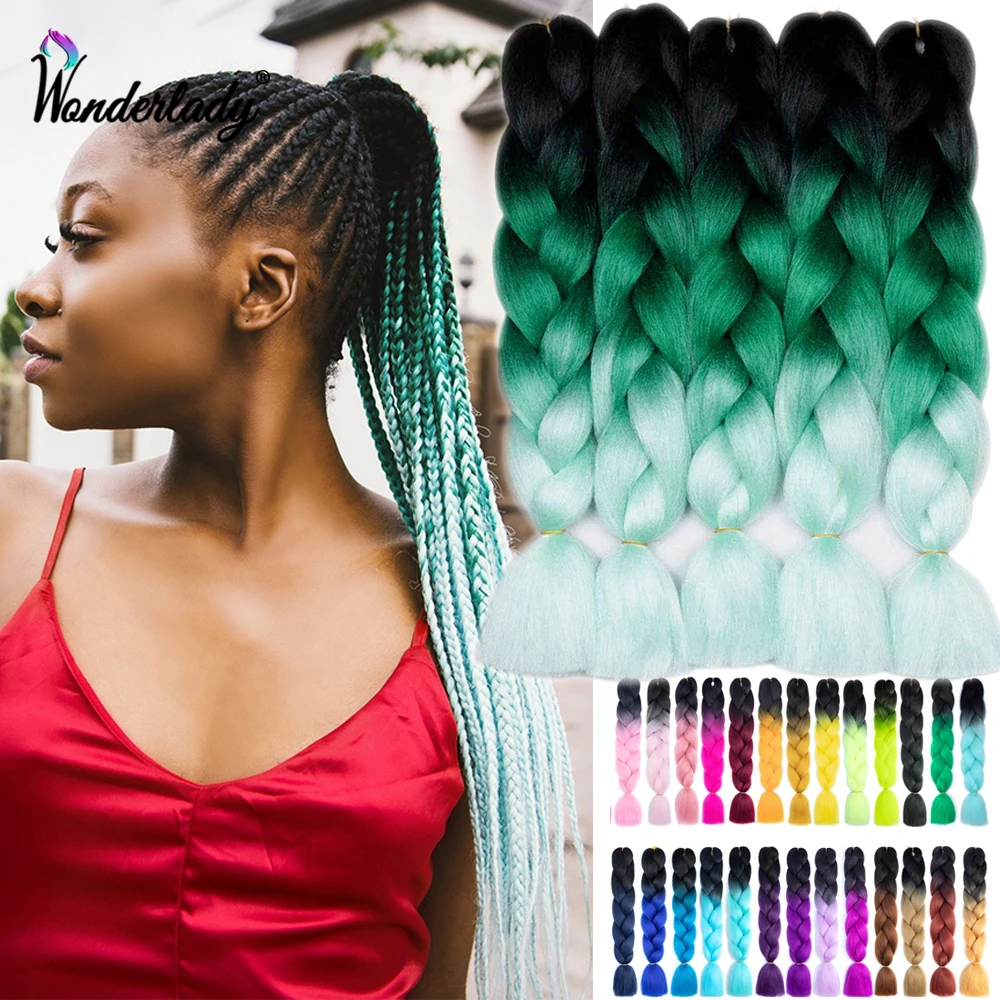 WonderLady Synthetic Braiding Hair 100g 24" Jumbo Braids Hair Extensions Red Ombre Box Braids Crochet Twist Bulk Hair 275 Colors
WonderLady Synthetic Braiding Hair 100g 24" Jumbo Braids Hair Extensions Red Ombre Box Braids Crochet Twist Bulk Hair 275 Colors