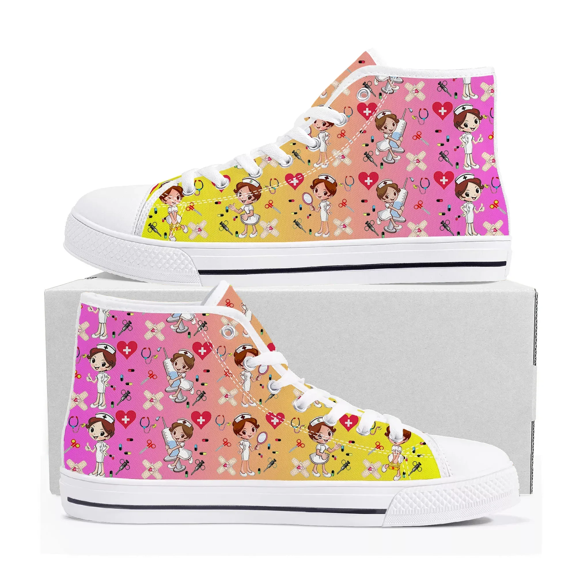Gradient Nurse Medical Hospital Work High Top Sneakers Mens Womens Teenager High Quality Canvas Shoes Casual Tailor Made Sneaker
Gradient Nurse Medical Hospital Work High Top Sneakers Mens Womens Teenager High Quality Canvas Shoes Casual Tailor Made Sneaker