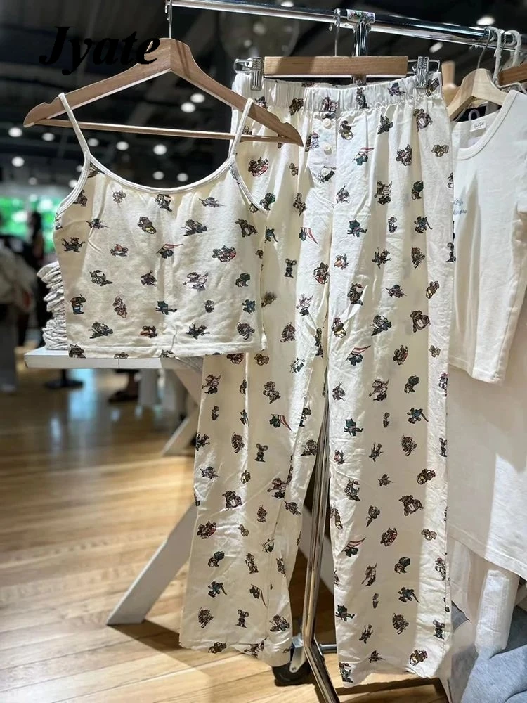 Cartoon Dinosaur Print Vest Set Woman Sleeveless Crop Top Buttons Elastic High Waist Long Pants Suit 2024 Summer Sweet Cute Sets
Cartoon Dinosaur Print Vest Set Woman Sleeveless Crop Top Buttons Elastic High Waist Long Pants Suit 2024 Summer Sweet Cute Sets