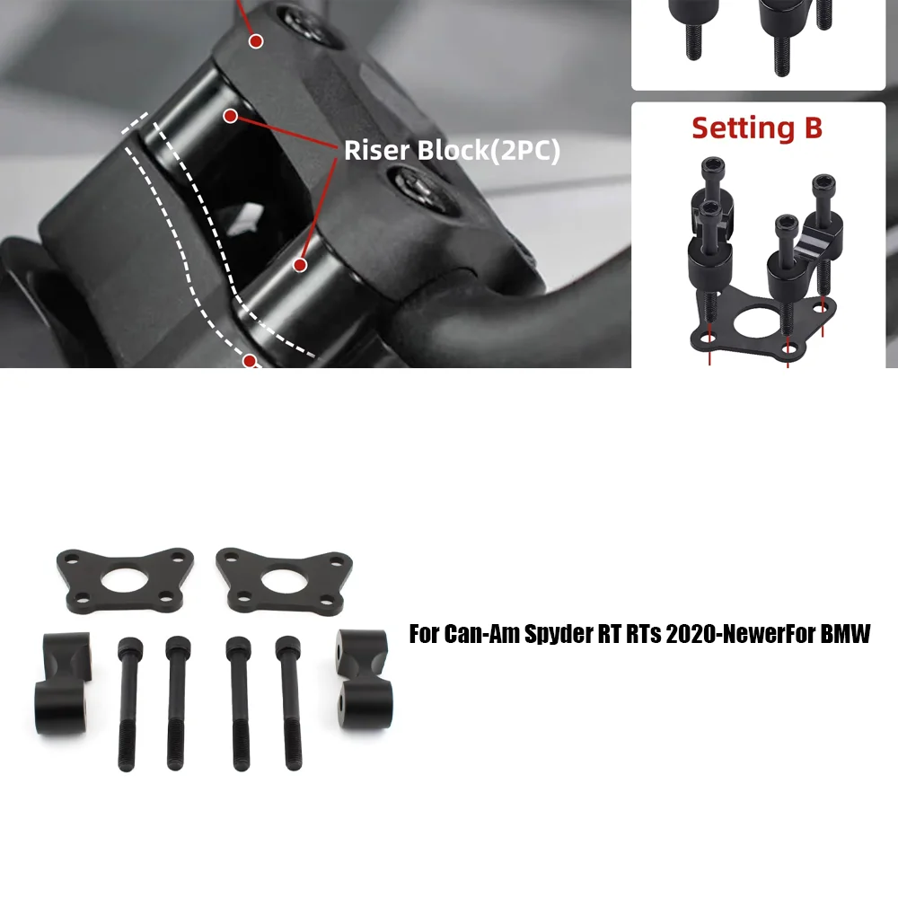 Для Can-Am Spyder RT RTs F3 F3s Регулировка 1, 1/8 дюйма, назад 1, 3/8 дюйма, аксессуары для мотоциклов, удлинитель стояка руля 
Для Can-Am Spyder RT RTs F3 F3s Регулировка 1, 1/8 дюйма, назад 1, 3/8 дюйма, аксессуары для мотоциклов, удлинитель стояка руля