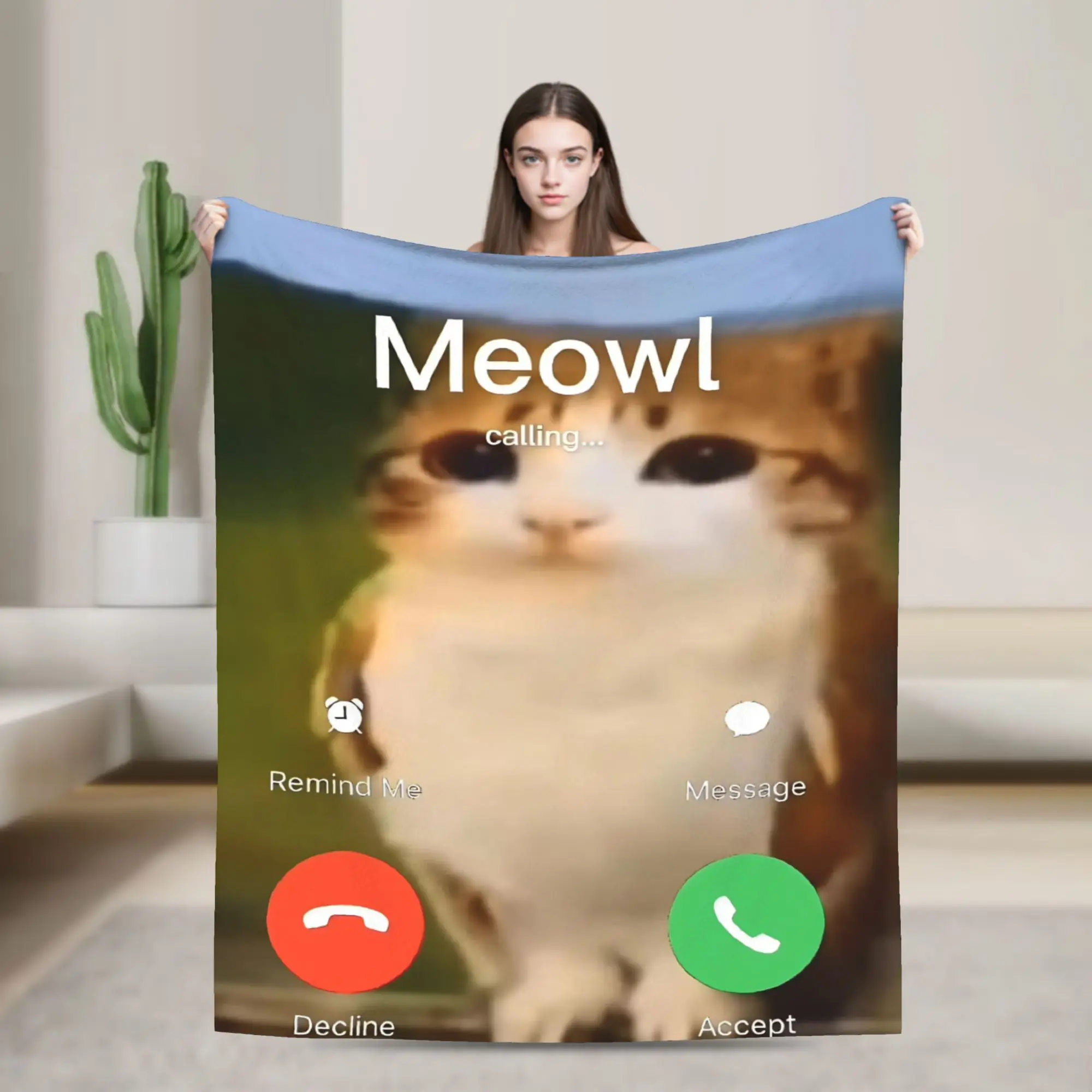 Warm Blanket Travel Hello Meowl Cat Funny Animal Bedding Throws Flannel Bedspread For Living Room Funny Sofa Bed Cover
Warm Blanket Travel Hello Meowl Cat Funny Animal Bedding Throws Flannel Bedspread For Living Room Funny Sofa Bed Cover