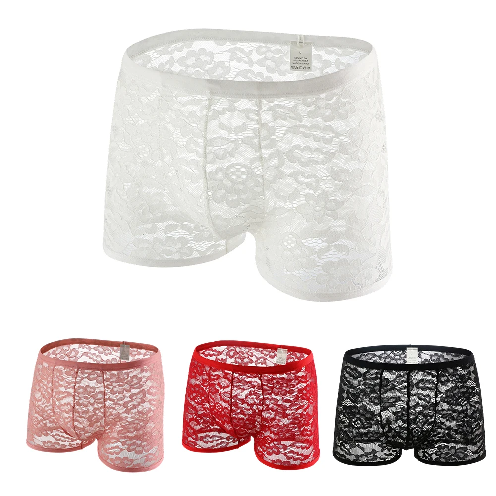 Men Lace See Through Underwear Sexy Panties Lounge Boxers U Pouch Erotic Hombre Soft Mesh Slight Strech Underpants Hollow Trunk
Men Lace See Through Underwear Sexy Panties Lounge Boxers U Pouch Erotic Hombre Soft Mesh Slight Strech Underpants Hollow Trunk