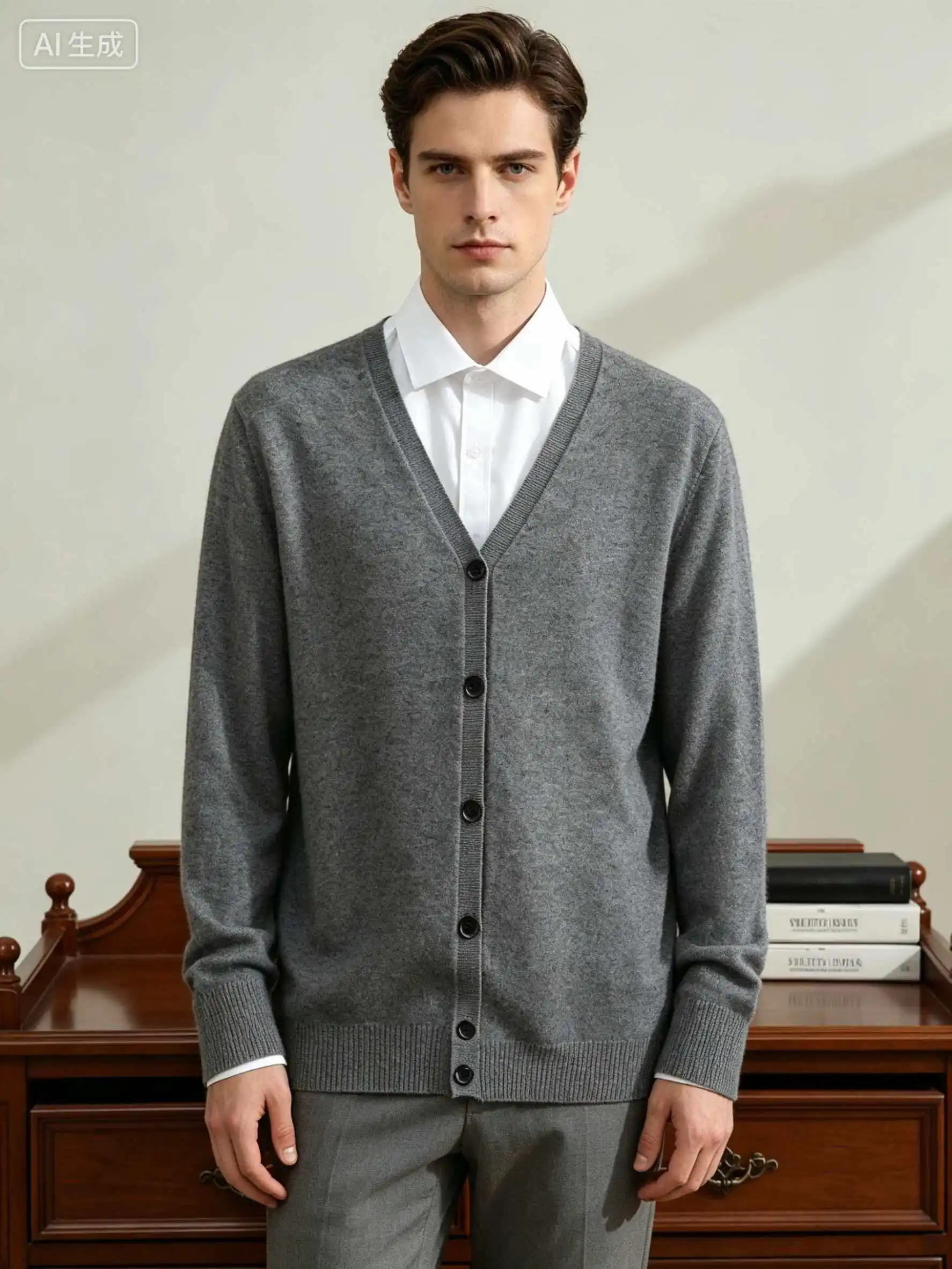 MVLYFLRT Men's V-Neck Cashmere Cardigan 100% Knit Sweater Casual Business Loose Basic Autumn Winter New Model Men's Clothing Top
MVLYFLRT Men's V-Neck Cashmere Cardigan 100% Knit Sweater Casual Business Loose Basic Autumn Winter New Model Men's Clothing Top