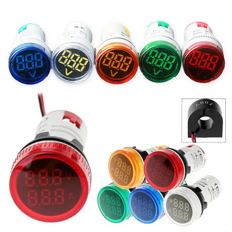 AC 50-500V LED Digital Display Voltmeter Ammeter Signal Light Voltage Meter Indicator Voltage Current Frequency Tester N E W
AC 50-500V LED Digital Display Voltmeter Ammeter Signal Light Voltage Meter Indicator Voltage Current Frequency Tester N E W