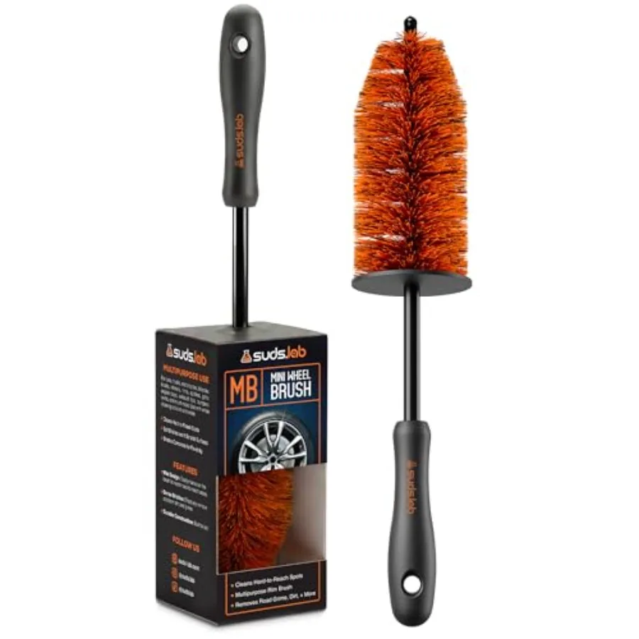 Sudslab Mini Wheel Cleaning Brush Durable Multipurpose Rim Brush for Cars, Trucks, Motorcycles, Bicycles, Boats, Rims, Exhaust
Sudslab Mini Wheel Cleaning Brush Durable Multipurpose Rim Brush for Cars, Trucks, Motorcycles, Bicycles, Boats, Rims, Exhaust