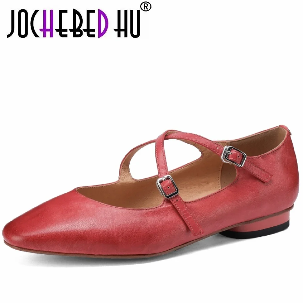 【JOCHEBED HU】Handmade Genuine Leather Mary Jane Shoes 2cm Low Heeled Women Single Soft Comfortable Shoes Zapatos De Mujer 33-41
【JOCHEBED HU】Handmade Genuine Leather Mary Jane Shoes 2cm Low Heeled Women Single Soft Comfortable Shoes Zapatos De Mujer 33-41