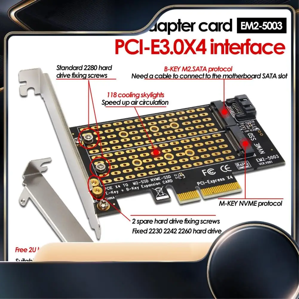 Карта расширения PCI-E 3.0 X4 для Nvme M.2 NGFF M Key SSD Riser для 2230/2242/2260/2280 M.2 SSD-N34R
Карта расширения PCI-E 3.0 X4 для Nvme M.2 NGFF M Key SSD Riser для 2230/2242/2260/2280 M.2 SSD-N34R