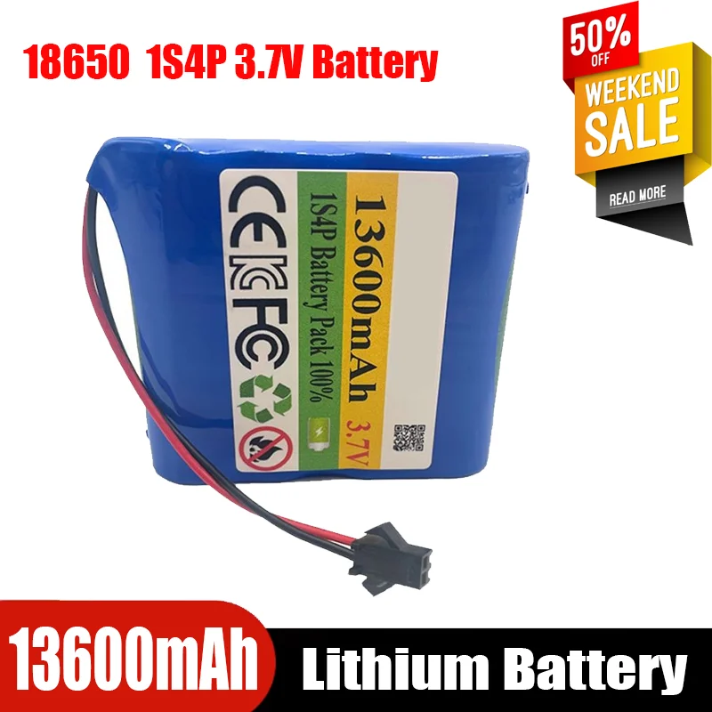 18650 lithium battery pack 3.7 volts 13600 mA 1 string 4 and suitable for toys, beauty equipment, rechargeable battery pack
18650 lithium battery pack 3.7 volts 13600 mA 1 string 4 and suitable for toys, beauty equipment, rechargeable battery pack