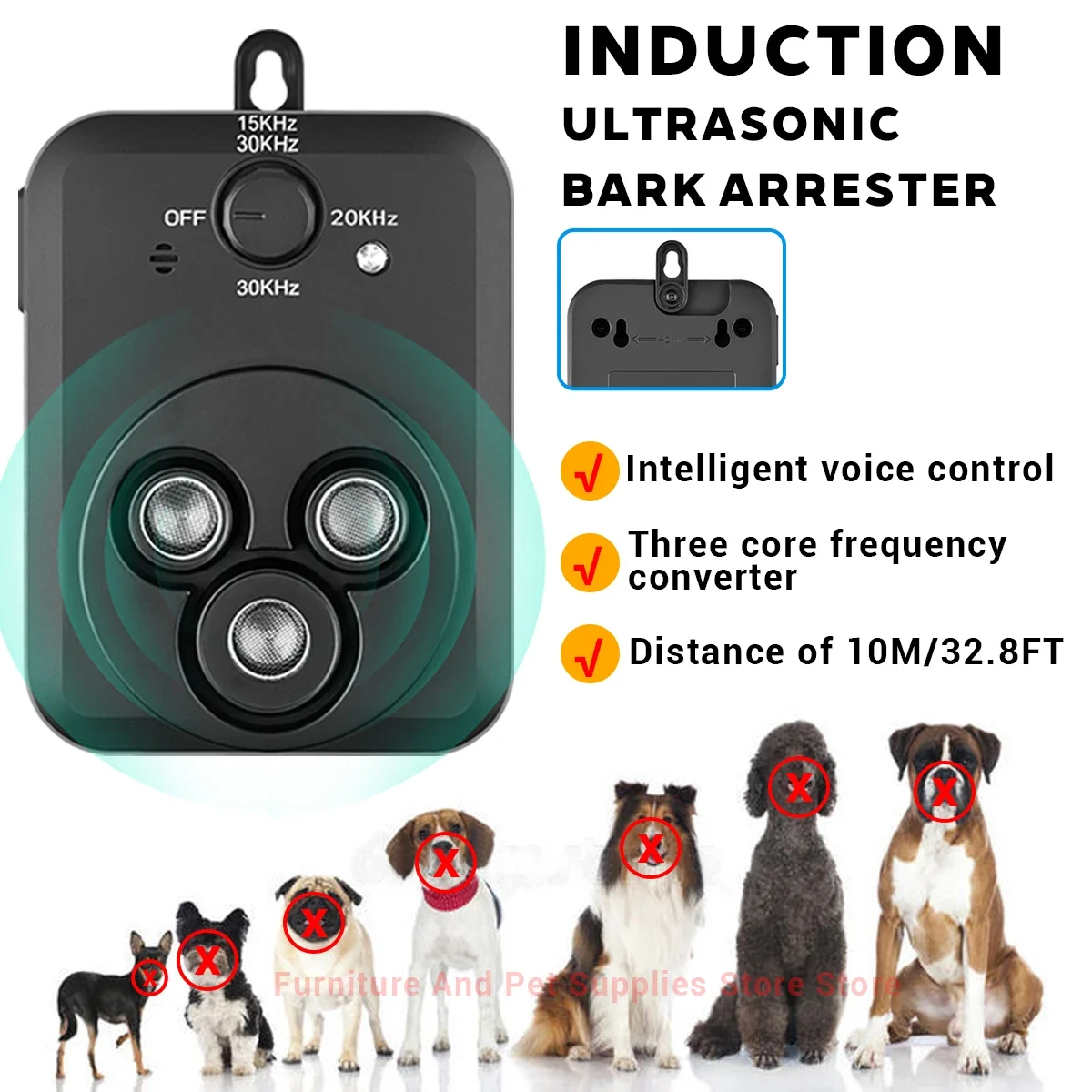 Anti Barking Devices Auto Barking Control Devices with 3 Modes Ultrasonic Dog Stop Barking Dog Devices
Anti Barking Devices Auto Barking Control Devices with 3 Modes Ultrasonic Dog Stop Barking Dog Devices