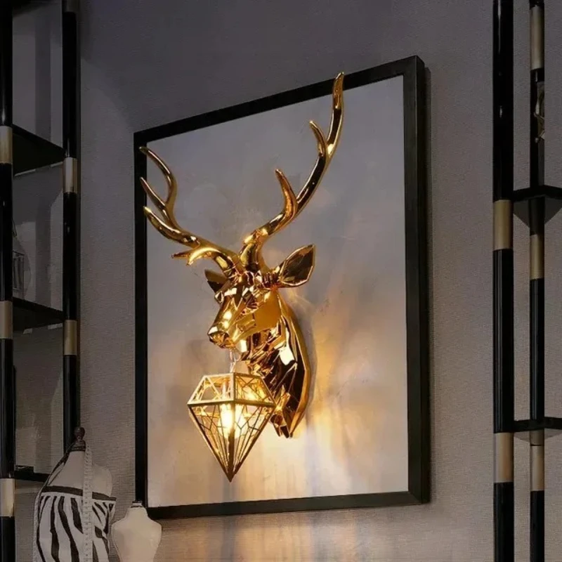 Retro luxury Deer Antlers LED Nordic Deer Head Personalized 2026 American Art Rural Style Creative Living Room Bedroom Wall Lamp
Retro luxury Deer Antlers LED Nordic Deer Head Personalized 2026 American Art Rural Style Creative Living Room Bedroom Wall Lamp