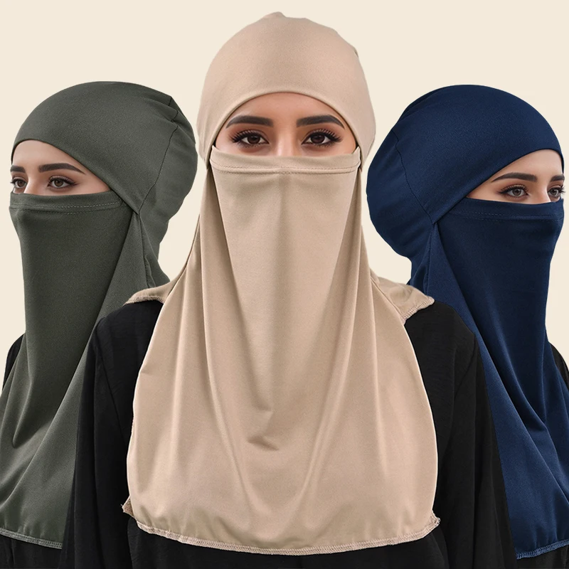 Muslim Women Niqab Face Cover Large Soft Plain Scarf Islam Instant Hijab Turban Ramadan Fashion Khimar Headwraps
Muslim Women Niqab Face Cover Large Soft Plain Scarf Islam Instant Hijab Turban Ramadan Fashion Khimar Headwraps