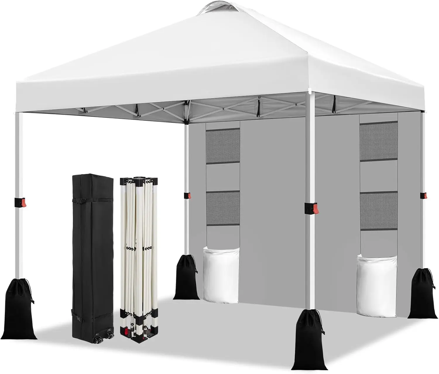 10x10 Pop Up Canopy Tent, 1-Button Push Setup Canopy Tent with 1 Sidewall, Adjustable Height Instant Portable Shelter, Portab
10x10 Pop Up Canopy Tent, 1-Button Push Setup Canopy Tent with 1 Sidewall, Adjustable Height Instant Portable Shelter, Portab