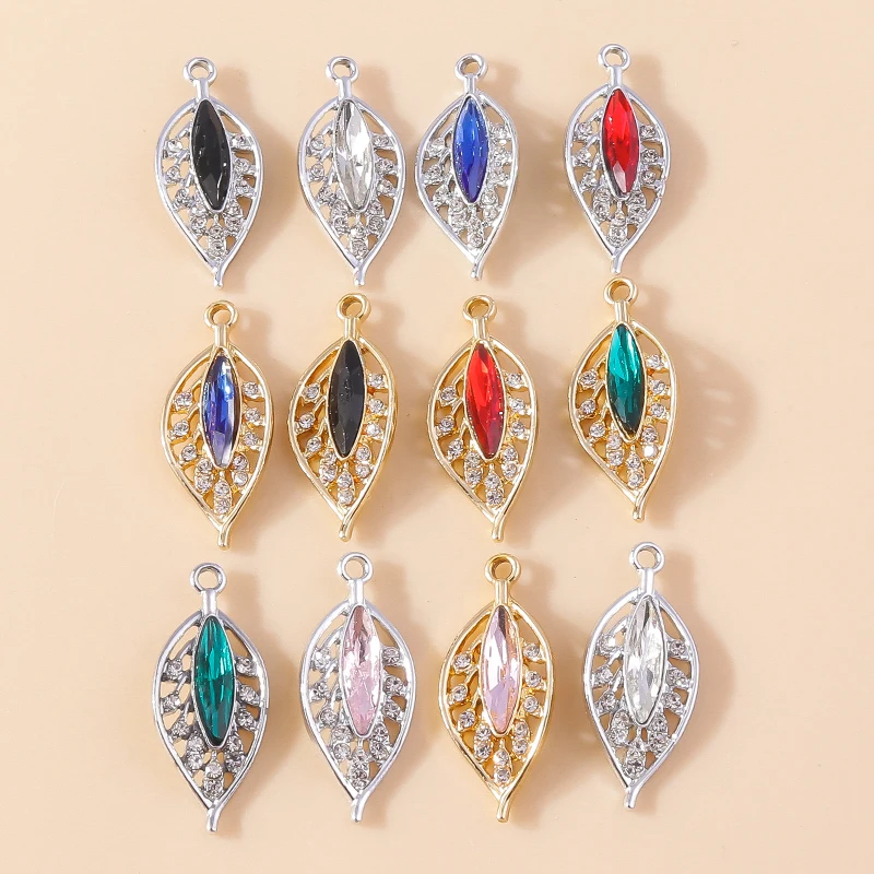 20pcs 13x30mm Fashion Colorful Crystal Tree Leaf Charms Pendants for Jewelry Making Necklaces Earrings Bracelets DIY Crafts Gift
20pcs 13x30mm Fashion Colorful Crystal Tree Leaf Charms Pendants for Jewelry Making Necklaces Earrings Bracelets DIY Crafts Gift