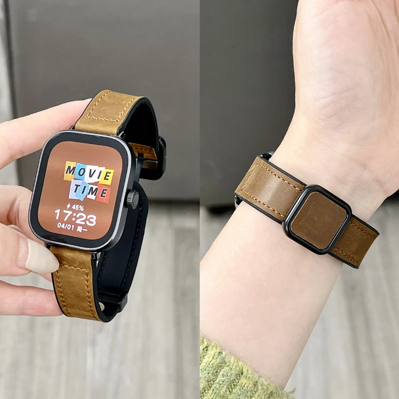 Ремешок из коровьей кожи для Redmi watch 4, магнитный браслет для Redmi watch 4, спортивный браслет для мужчин и женщин
Ремешок из коровьей кожи для Redmi watch 4, магнитный браслет для Redmi watch 4, спортивный браслет для мужчин и женщин
