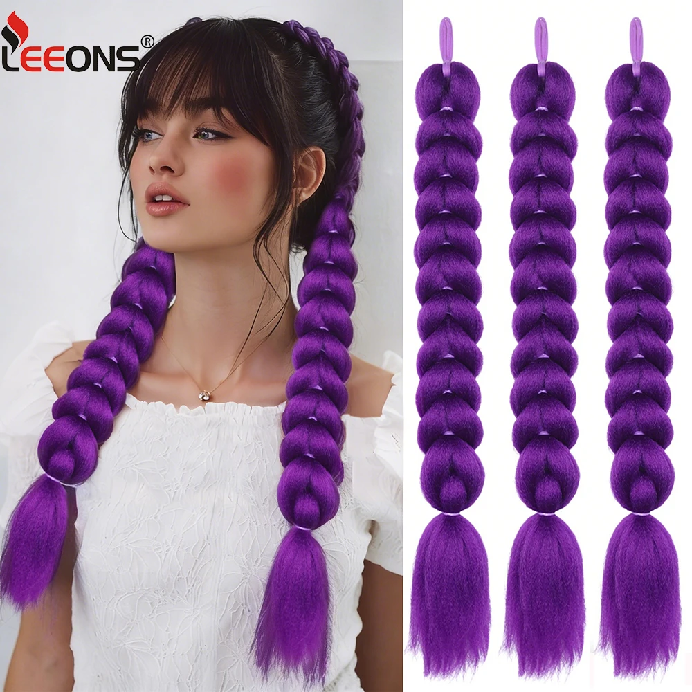 Синтетические волосы для плетения Leeons DIY, 24 дюйма, фиолетовые косы, хвост с резинкой для косплея и вечеринок
Синтетические волосы для плетения Leeons DIY, 24 дюйма, фиолетовые косы, хвост с резинкой для косплея и вечеринок