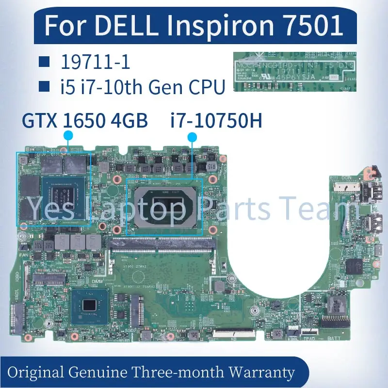 Материнская плата для ноутбука DELL Inspiron 7501 Vostro 7500 19711-1 0K5HK9 0VK4P1 09H3PJ 0W4T1D 0hmngv I5 I7 10-я материнская плата для ноутбука
Материнская плата для ноутбука DELL Inspiron 7501 Vostro 7500 19711-1 0K5HK9 0VK4P1 09H3PJ 0W4T1D 0hmngv I5 I7 10-я материнская плата для ноутбука