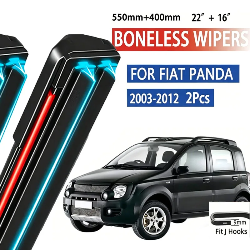 2pcs For Fiat Panda 169 2003-2012 2004 2005 2006 Car Front Wiper Soft Rubber Boneless Wiper HD Quiet Automotive Wiper 22"+16"
2pcs For Fiat Panda 169 2003-2012 2004 2005 2006 Car Front Wiper Soft Rubber Boneless Wiper HD Quiet Automotive Wiper 22"+16"