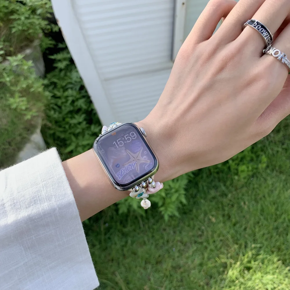Ремешок для iWatch Ultra 10 9 8 7 42 мм 45 мм 49 мм, Роскошный Жемчужный женский браслет для Apple Watch 38 мм 40 мм 41 мм 46 мм 6 5 SE 4
Ремешок для iWatch Ultra 10 9 8 7 42 мм 45 мм 49 мм, Роскошный Жемчужный женский браслет для Apple Watch 38 мм 40 мм 41 мм 46 мм 6 5 SE 4