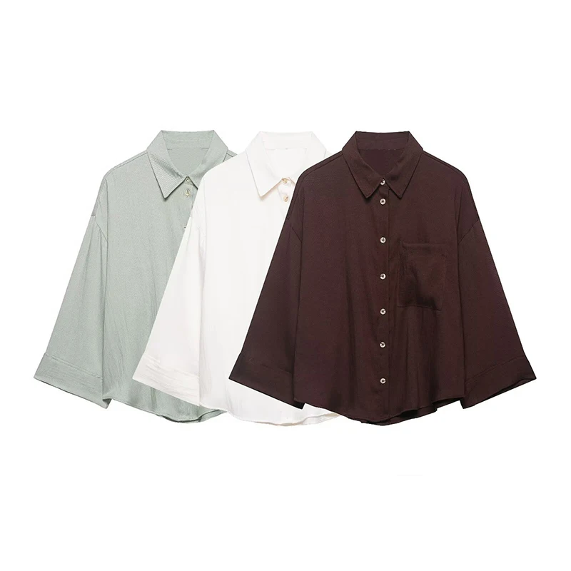 Женские рубашки: модные весенне-летние блузки с карманами, свободные повседневные рубашки с широкими рукавами, шикарные топы
Женские рубашки: модные весенне-летние блузки с карманами, свободные повседневные рубашки с широкими рукавами, шикарные топы