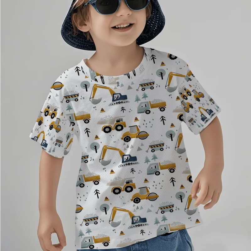 Baby Boy 3D Excavator Print Quick Drying T-shirt Toddler Child Pullover Short Sleeve Breathable Sweatshirt Baby Clothes 3-13Y
Baby Boy 3D Excavator Print Quick Drying T-shirt Toddler Child Pullover Short Sleeve Breathable Sweatshirt Baby Clothes 3-13Y