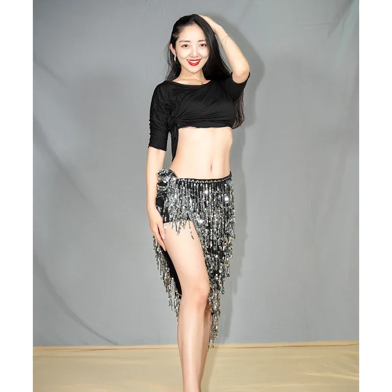 Sequins Tassel Fringe Skirt Belly Dance Hip Scarf Festival Waist Belt Wrap Long Skirt Belly Dancer Accessories Latin Skirt
Sequins Tassel Fringe Skirt Belly Dance Hip Scarf Festival Waist Belt Wrap Long Skirt Belly Dancer Accessories Latin Skirt