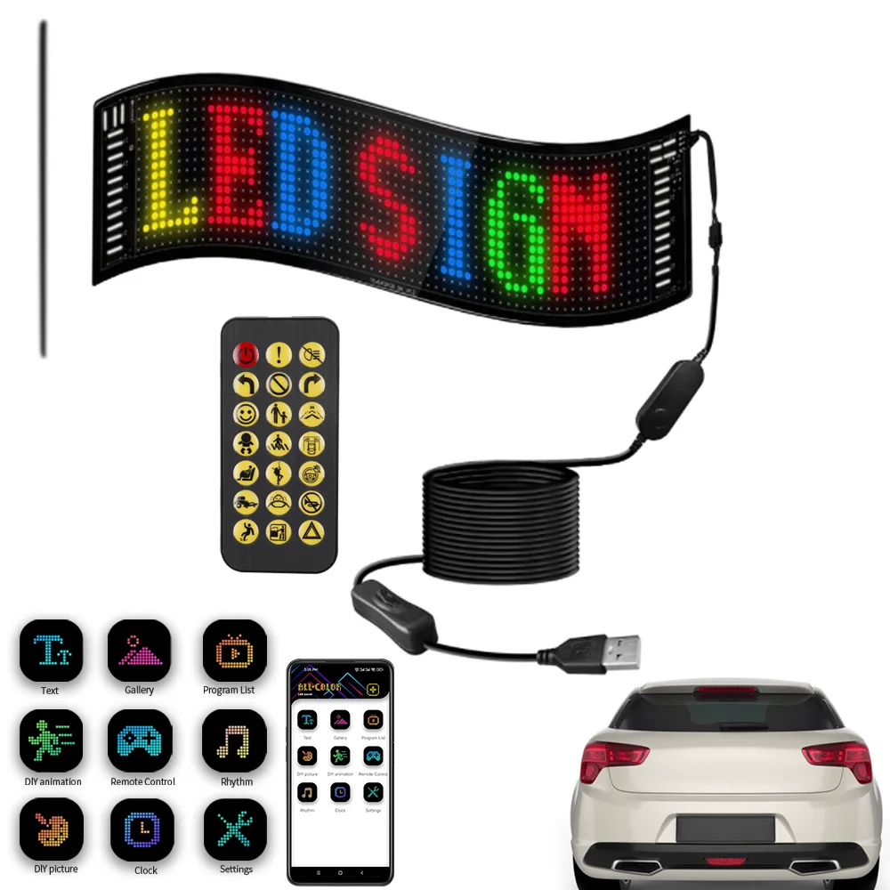 LED Matrix Pixel Panel Module light Addressable RGB DIY Text Animation Flexible Module lights with Bluetooth controller USB 5V
LED Matrix Pixel Panel Module light Addressable RGB DIY Text Animation Flexible Module lights with Bluetooth controller USB 5V