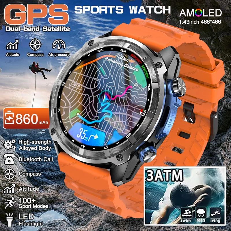 2026 NEW Military Grade Outdoors Offline Map Smart Watch 5ATM Waterproof 4GB Route Navigation Clock 860mAh Battery HD Call Watch
2026 NEW Military Grade Outdoors Offline Map Smart Watch 5ATM Waterproof 4GB Route Navigation Clock 860mAh Battery HD Call Watch