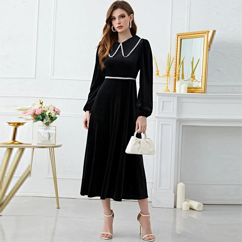 LQ-220822 Autumn and Winter New Velvet Dress 2023 Women's College Style Collar High Waist Long Dress
LQ-220822 Autumn and Winter New Velvet Dress 2023 Women's College Style Collar High Waist Long Dress