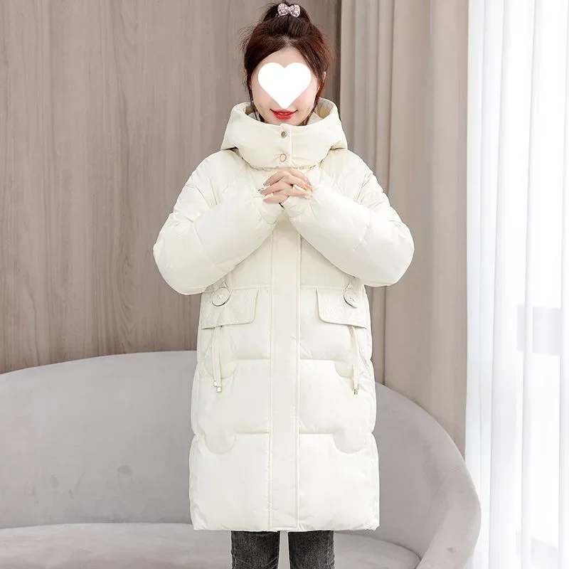 Loose Long Coat Korean Style Fashionable Cold-proof Outerwear Winter Thickened Women's down Cotton Jacket Warm Stylish
Loose Long Coat Korean Style Fashionable Cold-proof Outerwear Winter Thickened Women's down Cotton Jacket Warm Stylish