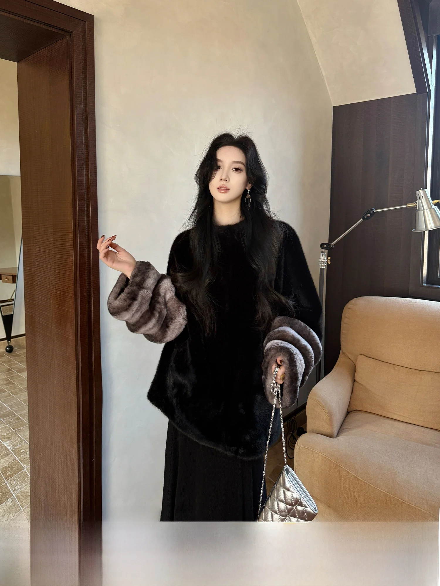 Black Fur Coat Women's Limited Time Discount Not for Quality Issues Elegant Style Long Sleeve Standard Fit for Young Women
Black Fur Coat Women's Limited Time Discount Not for Quality Issues Elegant Style Long Sleeve Standard Fit for Young Women