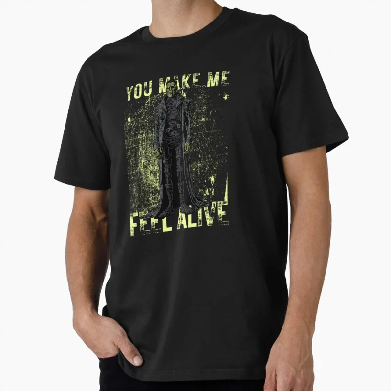 You Make Me Feel Alive – Frankenstein Quote Scary Halloween Gift T shirt for men Large size Tops 100% cotton printed Clothes 
You Make Me Feel Alive – Frankenstein Quote Scary Halloween Gift T shirt for men Large size Tops 100% cotton printed Clothes