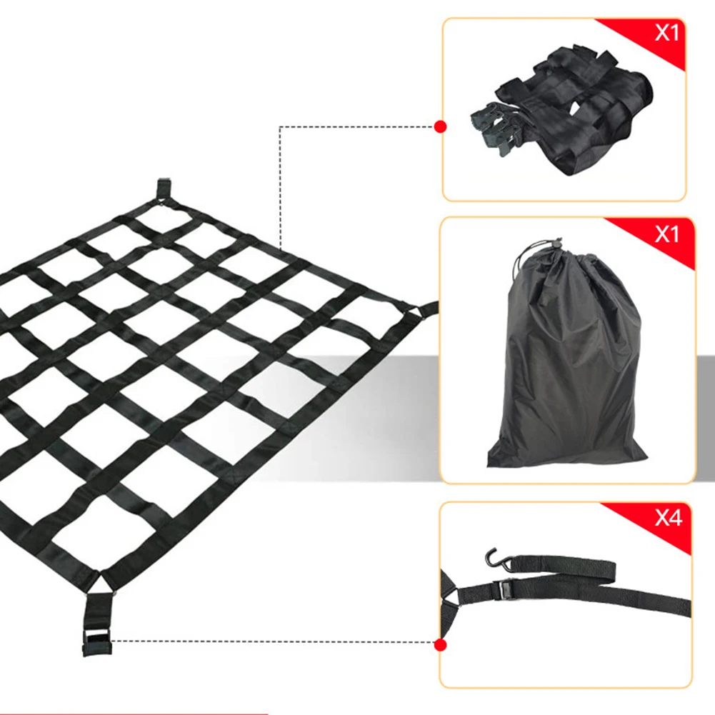 Car Trunk and For Roof Rack Cargo Net with Polyester Mesh Webbing for Securing Loads Such as Luggage Boxes and Outdoor Equipment
Car Trunk and For Roof Rack Cargo Net with Polyester Mesh Webbing for Securing Loads Such as Luggage Boxes and Outdoor Equipment