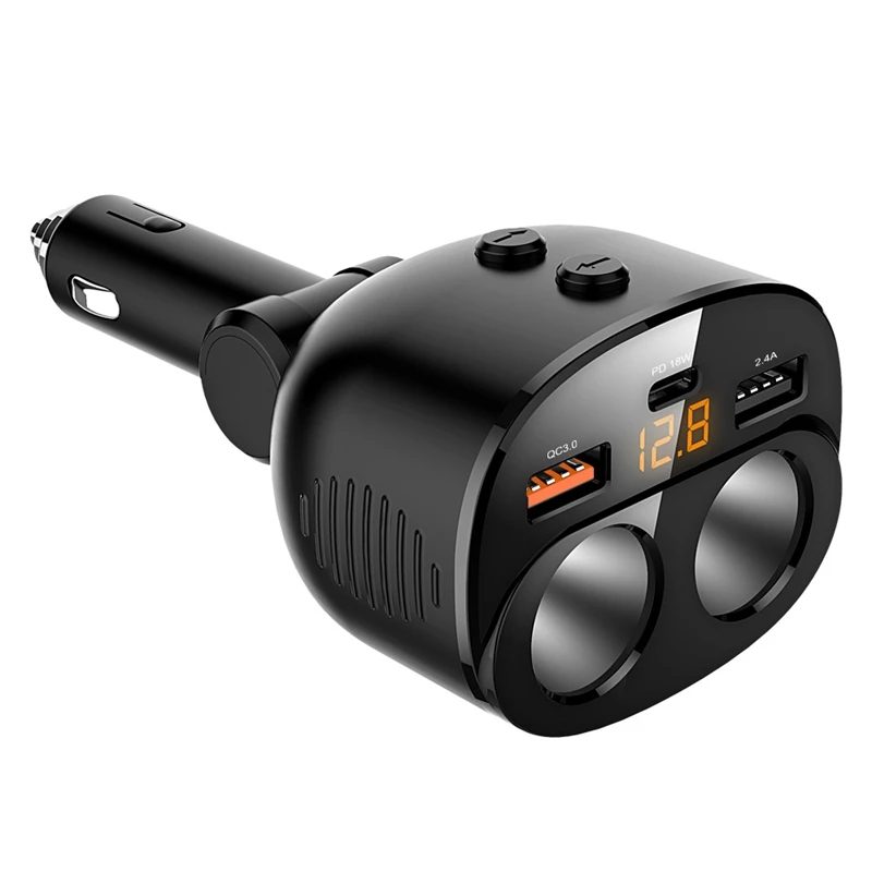 Car Charger QC 3.0 2 Sockets Splitter Adapter Dual USB PD 18W With LED Voltage Display For Car Phone GPS Dash Cam
Car Charger QC 3.0 2 Sockets Splitter Adapter Dual USB PD 18W With LED Voltage Display For Car Phone GPS Dash Cam