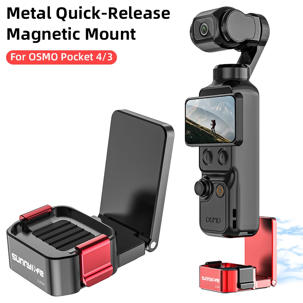Magnetic Mount Stand for DJI Osmo Pocket 4/3 Accessories Adapter Clamp Magnet Suction Case Holder on Desktop/Vertical Surface
Magnetic Mount Stand for DJI Osmo Pocket 4/3 Accessories Adapter Clamp Magnet Suction Case Holder on Desktop/Vertical Surface