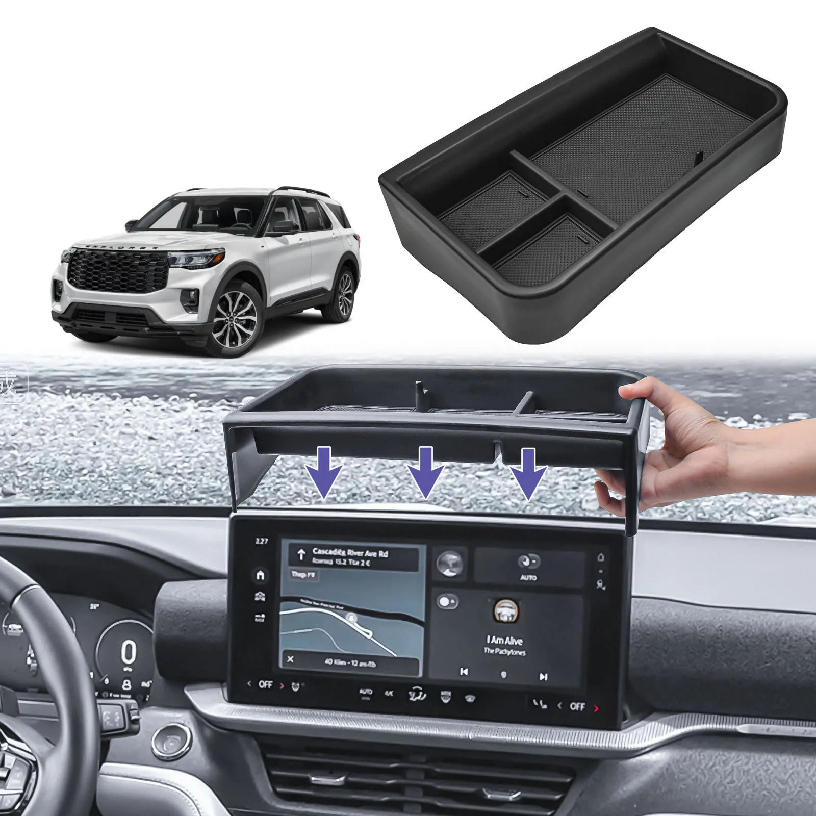 For 2025-2026 Ford Explorer Center Console Dashboard Organizer Tray Interior Dash Board Behind Screen 13.2 Inches Accessories
For 2025-2026 Ford Explorer Center Console Dashboard Organizer Tray Interior Dash Board Behind Screen 13.2 Inches Accessories