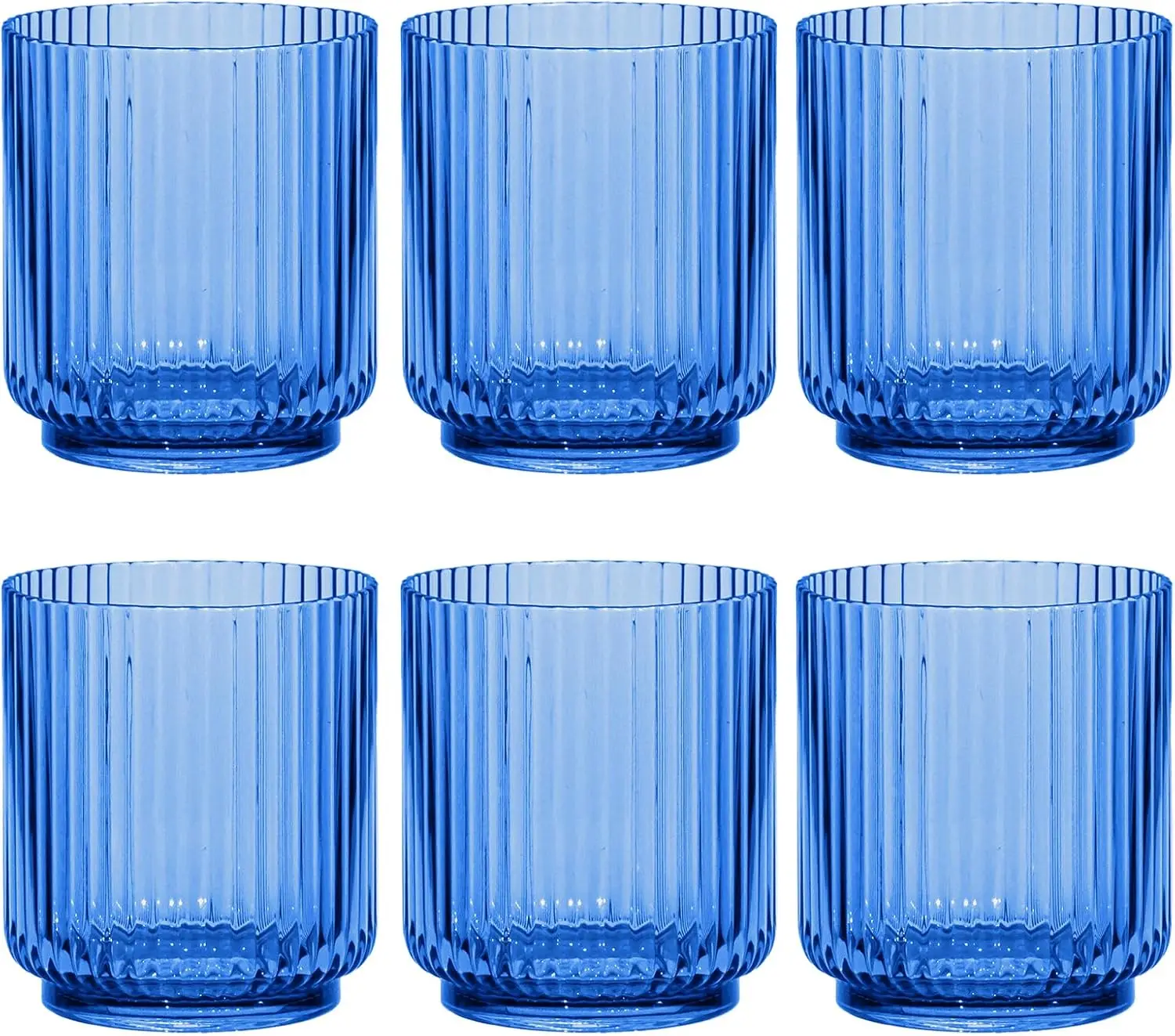 15 oz Double Old Fashioned Glasses Set of 6, Shatter-Resistant Acrylic Drinkware, Dishwasher-Safe for Indoor/Outdoor Use, Cobalt
15 oz Double Old Fashioned Glasses Set of 6, Shatter-Resistant Acrylic Drinkware, Dishwasher-Safe for Indoor/Outdoor Use, Cobalt