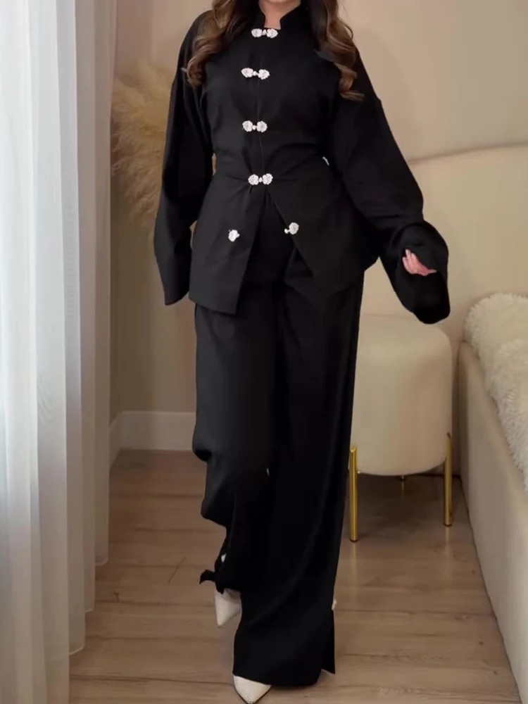 Casual O-neck Long Sleeved Top + Pants Women's Set New Spring Simple Solid Color Loose Suit Fashion Breathable Commuting Outfit
Casual O-neck Long Sleeved Top + Pants Women's Set New Spring Simple Solid Color Loose Suit Fashion Breathable Commuting Outfit