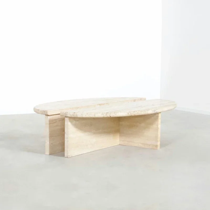 Light luxury travertine marble coffee table Nordic simple fashion creative coffee table round semicircular design
Light luxury travertine marble coffee table Nordic simple fashion creative coffee table round semicircular design