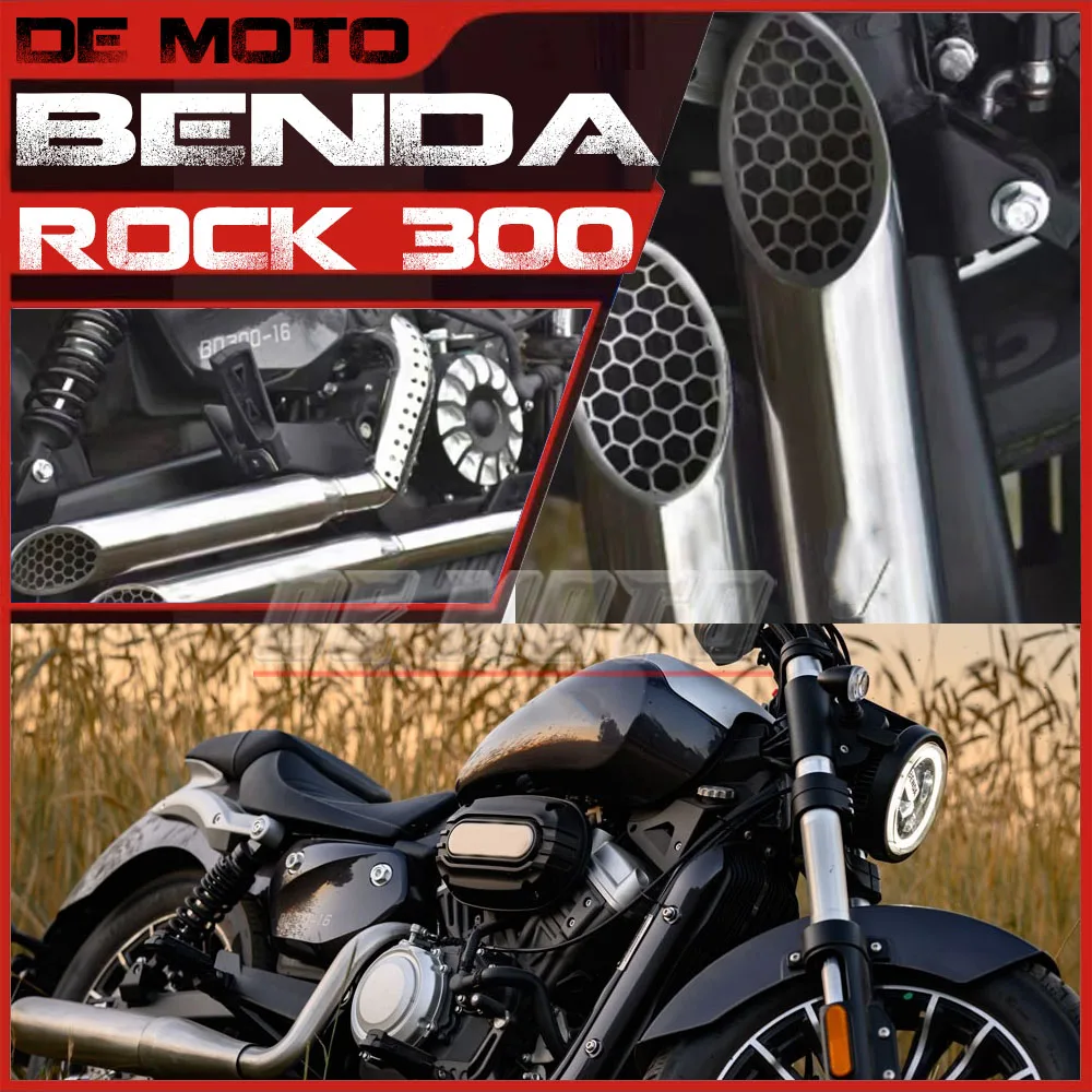 FOR Custom Exhaust For The Benda Rock 300, Dual Outlets On The Right Side, Full Honeycomb Perforation, Low And Robust Design.
FOR Custom Exhaust For The Benda Rock 300, Dual Outlets On The Right Side, Full Honeycomb Perforation, Low And Robust Design.