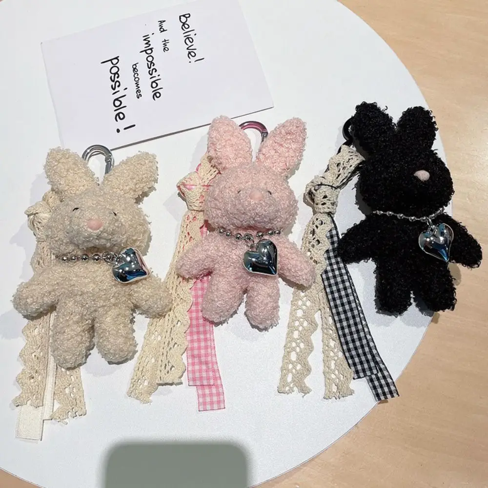 Durable Silver Heart Plush Bunny Keychain Bow Ribbon Cute Rabbit Plush Bag Pendant Soft Cartoon Rabbit Doll Charm Daily Carry
Durable Silver Heart Plush Bunny Keychain Bow Ribbon Cute Rabbit Plush Bag Pendant Soft Cartoon Rabbit Doll Charm Daily Carry