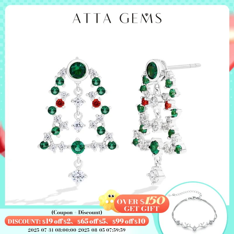 Attagems 2025 Christmas Tree Stud Earrings S925 Sterling Silver 18K Gold Plated Zircon Eardrop For Women Girl Party Fine Jewelry
Attagems 2025 Christmas Tree Stud Earrings S925 Sterling Silver 18K Gold Plated Zircon Eardrop For Women Girl Party Fine Jewelry