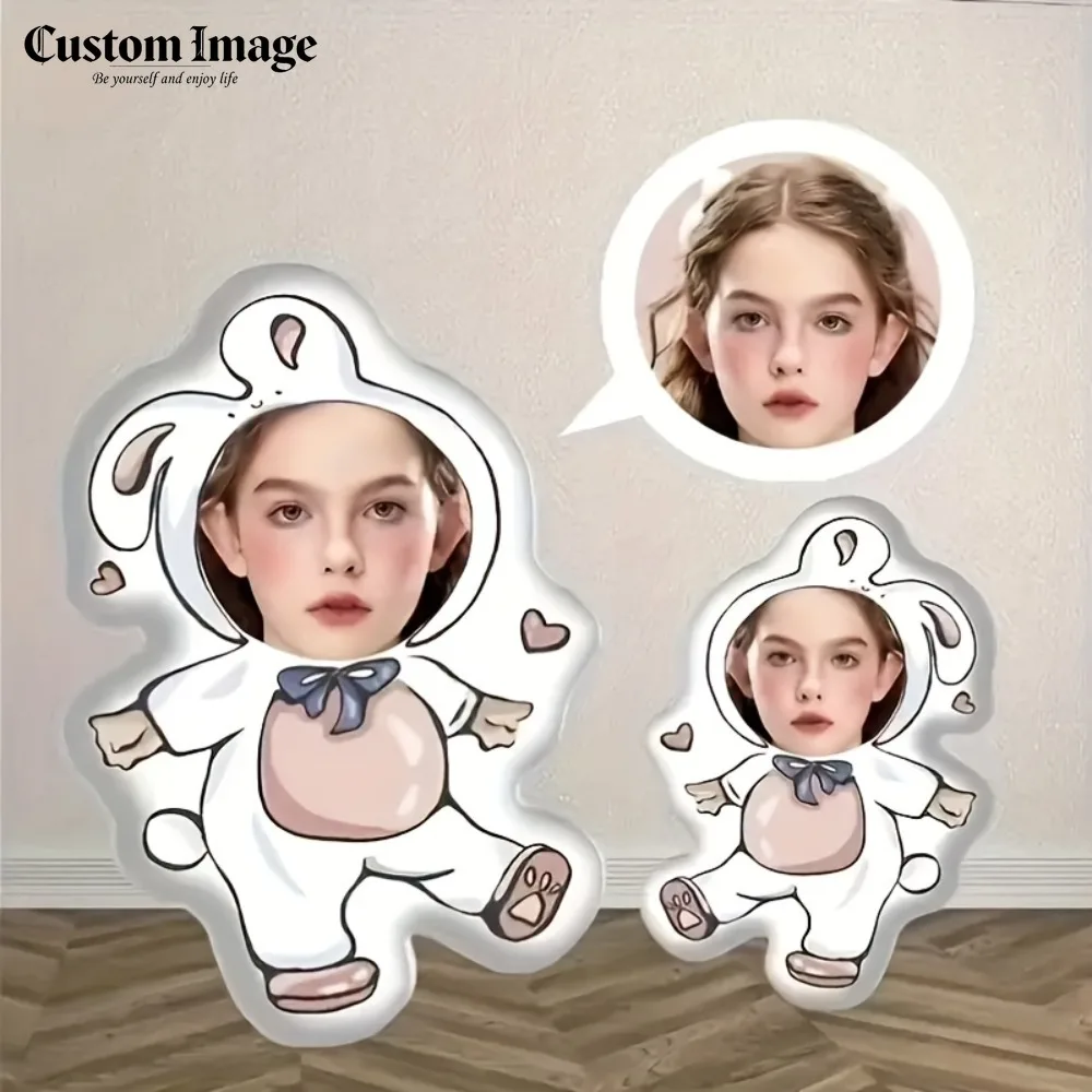 Customizable Cute Rabbit Pillow with Personalized Photo, Face & Body Design, Double Sided Printing, Gift for Family and Friends
Customizable Cute Rabbit Pillow with Personalized Photo, Face & Body Design, Double Sided Printing, Gift for Family and Friends