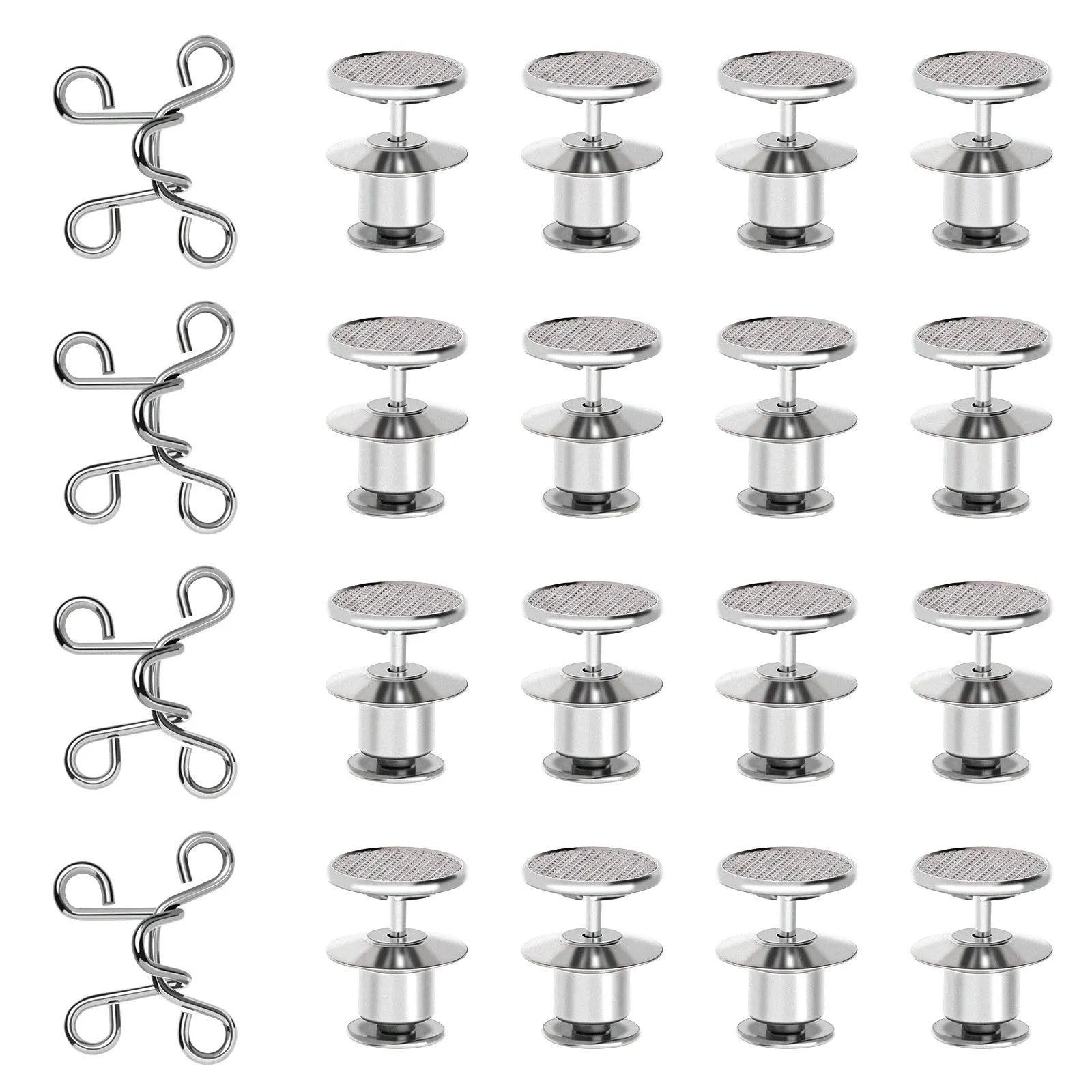 4Sets Universal Waist Adjustment Buckle Nail Free Jeans Button Easy Install No Tools Required Adjustable Pants Skirt Collar
4Sets Universal Waist Adjustment Buckle Nail Free Jeans Button Easy Install No Tools Required Adjustable Pants Skirt Collar