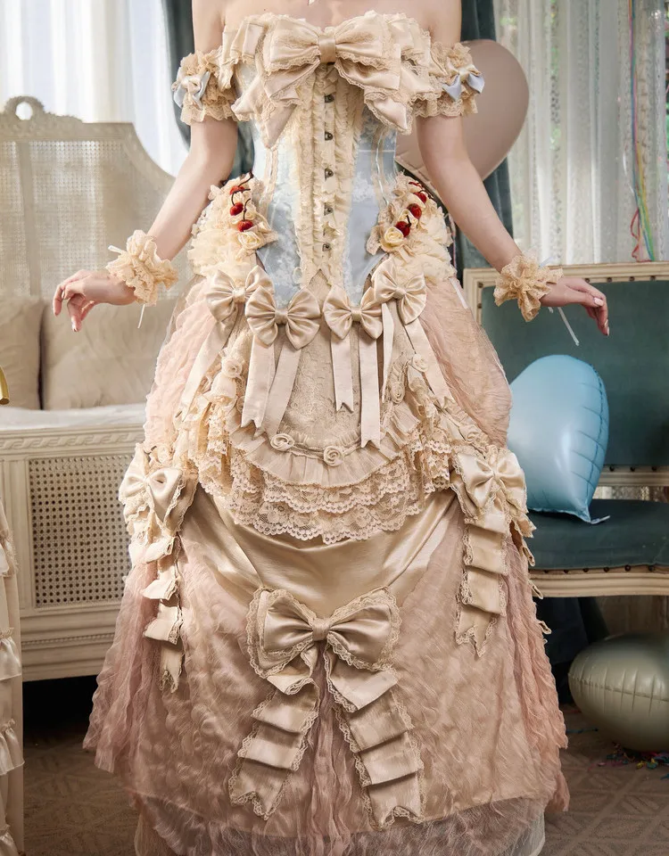 Blood Supply Original Rococo France Style Elegant Retro Palace Tailing Long Skirt Lolita Bow Ties Heavy Made Ball Gown Skirt
Blood Supply Original Rococo France Style Elegant Retro Palace Tailing Long Skirt Lolita Bow Ties Heavy Made Ball Gown Skirt