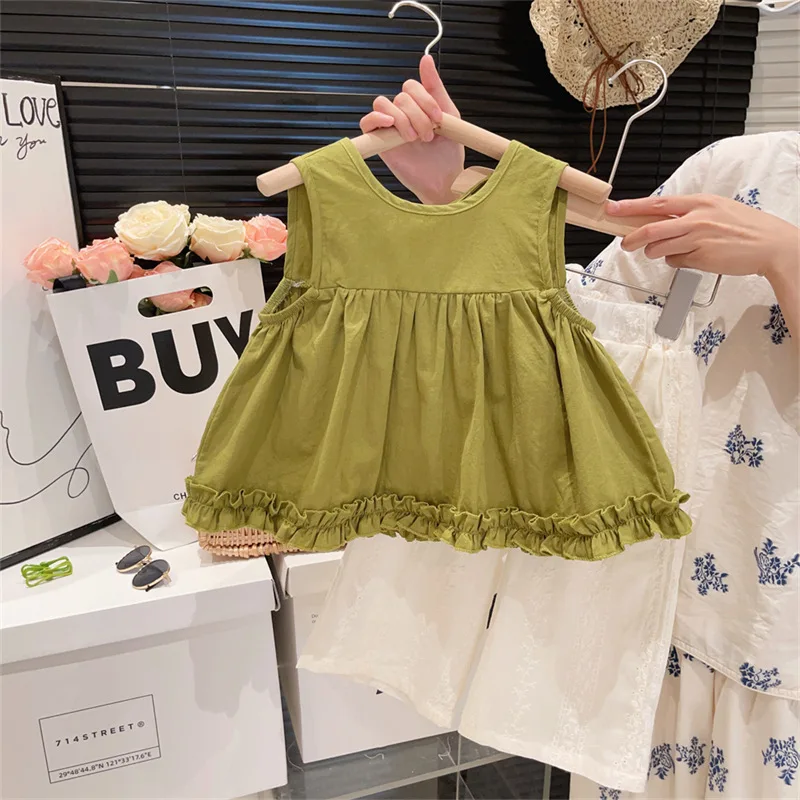 Trendy children's clothing for girls, hollow lace top and lace wide-leg pants, two-piece summer outfit for baby girls
Trendy children's clothing for girls, hollow lace top and lace wide-leg pants, two-piece summer outfit for baby girls